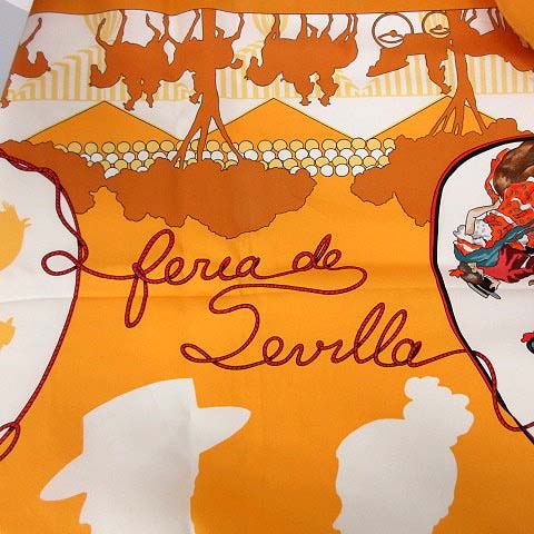 エルメス カレ90 タグあり セビリアの休日 feria de sevilla エルメス カレ90 feria de sevilla セビリアの休日 スカーフ