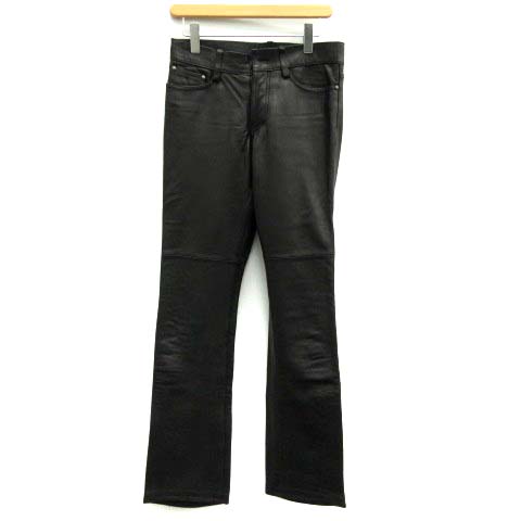5351プールオム 5351 POUR LES HOMMES レザーパンツ 牛革 2 黒 /TK 