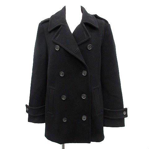 ラルフローレン RALPH LAUREN Pコート ピーコート ウール 黒 11 /☆Q32 