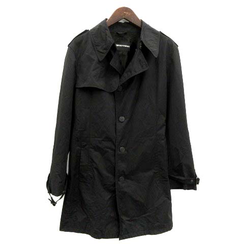 ジョルジオアルマーニ GIORGIO ARMANI トレンチコート 48 黒 /TK 