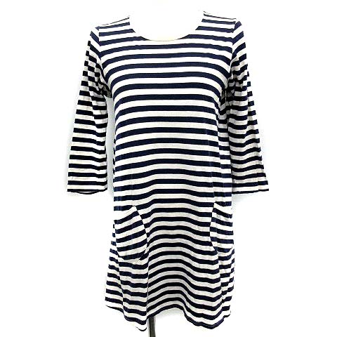マリメッコ Marimekko キッズ ワンピース 七分袖 膝丈 ボーダー 白 紺 150 Q9 レディース 081 ベクトルパーク マリメッコ Marimekko キッズ ワンピース 七分袖 膝丈 ボーダー 白 紺 150 Q9 レディース 081 ベクトルパーク