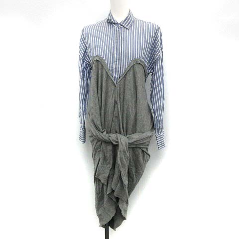 エンフォルド ENFOLD ドッキング ワンピース シャツ ニット ロング  