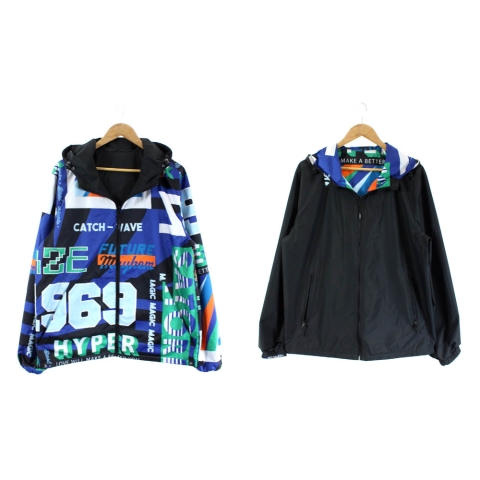 ケンゾー KENZO ジャケット パーカー リバーシブル ジップアップ 総柄 
