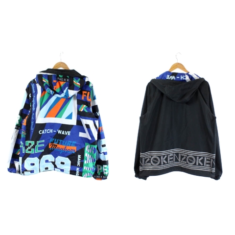 ケンゾー KENZO ジャケット パーカー リバーシブル ジップアップ 総柄 