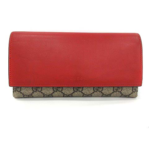 GUCCI グッチ CGスプリーム 二つ折り長財布 410100 レッド 【公式通販】