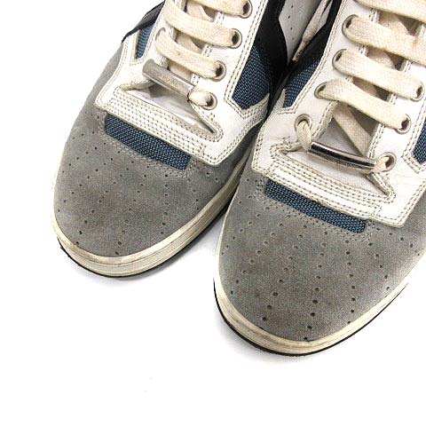 ディオールオム Dior HOMME スニーカー ハイカット ベルクロ 42 白 