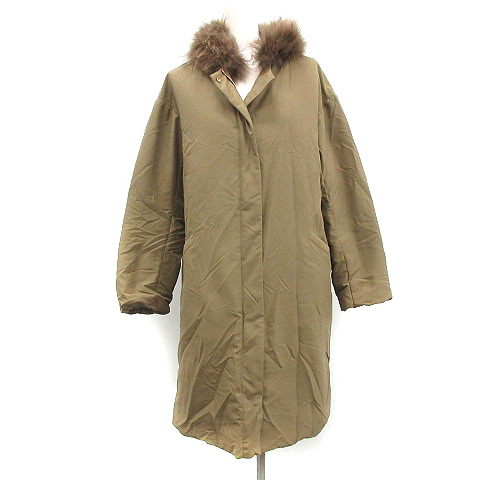 グリーンレーベルリラクシング ユナイテッドアローズ Green Label Relaxing 18aw ダウンコート ロング ラクーンファー S カーキ 緑 Mf25 D レディース 081 ベクトルパーク