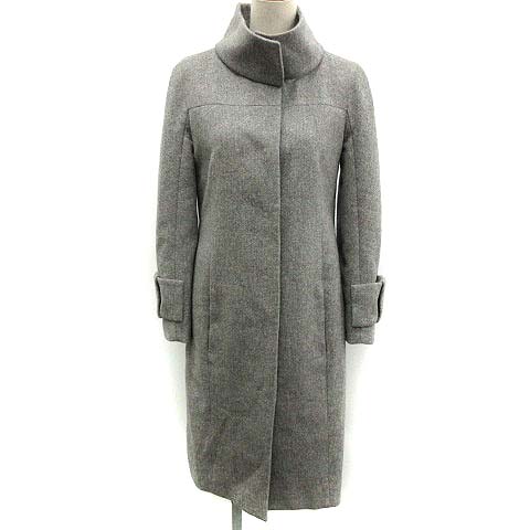 ポールカ Paule Ka コート スタンドカラー ロング ウール 38 グレー Kh D レディース 081 ベクトルパーク