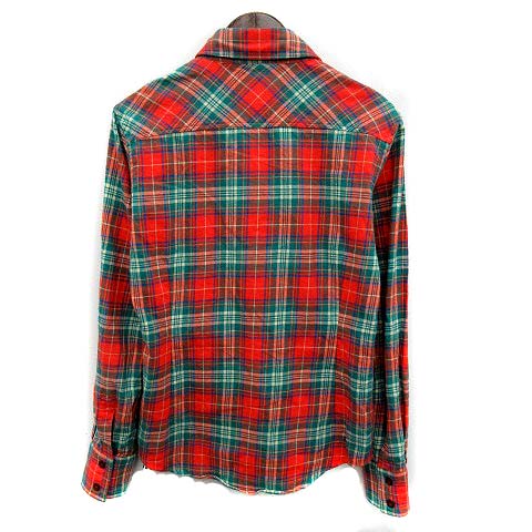ヴィヴィアンウエストウッドマン Vivienne Westwood Man シャツ 長袖 チェック 赤 緑 44 Q21 メンズ 081 ベクトルパーク