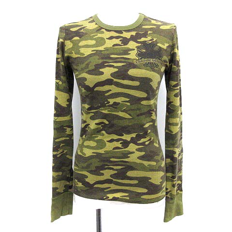 クロムハーツ CHROME HEARTS Tシャツ カットソー 長袖 カモフラ 迷彩柄  