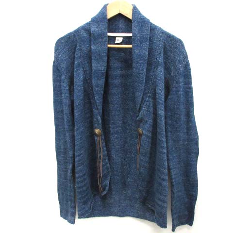 ロンハーマン Ron Herman ニット カーディガン コンチョボタン M 青 Ek メンズ 081 ベクトルパーク