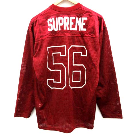 シュプリーム SUPREME フットボールシャツ カットソー 長袖 L ボルドー  