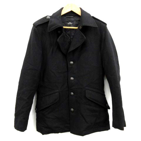 ポールスミス Paul Smith ショートコート カシミヤ 中綿 L 黒 ブラック Tk メンズ 081 ベクトルパーク