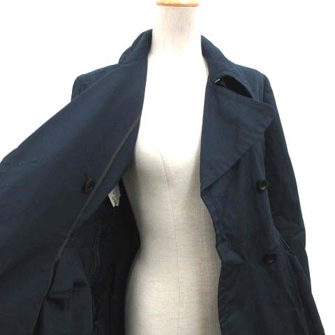 ミュウミュウ miumiu トレンチコート ショート 42 紺 ネイビー /TK ○D 