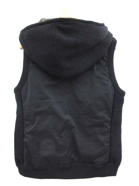 自由区 オンワード樫山 17AW ダウン ベスト リバーシブル フード 38 