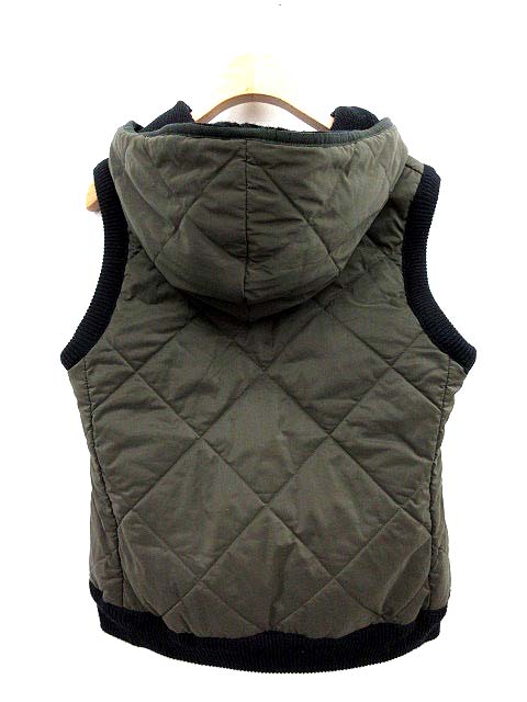 自由区 オンワード樫山 17AW ダウン ベスト リバーシブル フード 38 