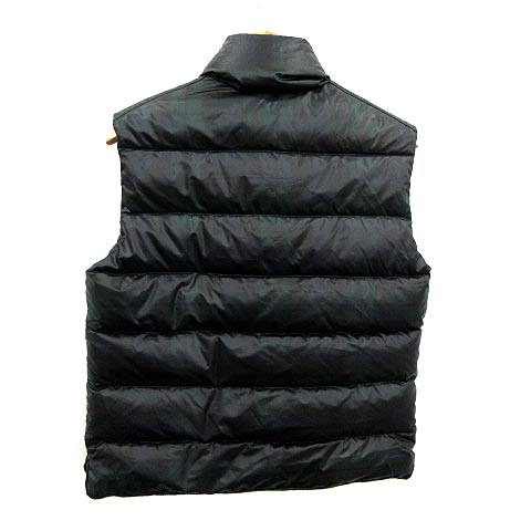 モンクレール MONCLER ダウンベスト チェック 1 緑 黒 グリーン
