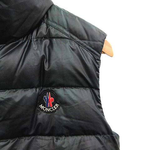 モンクレール MONCLER ダウンベスト チェック 1 緑 黒 グリーン 