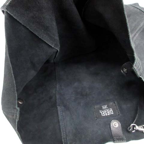 DIESEL ディーゼル黒レザー トートバッグ DIESEL ディーゼル トートバッグ HOLI-D SHOPPER EW X10100