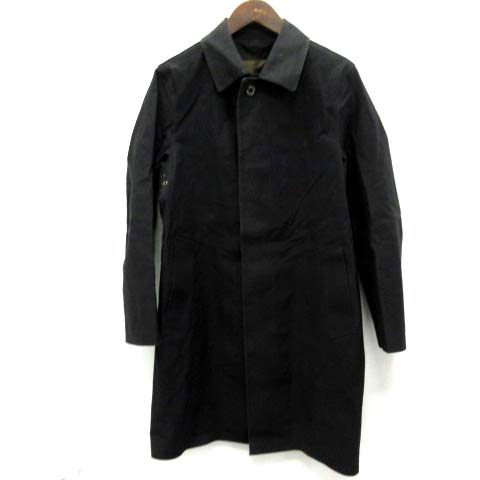 マッキントッシュ Mackintosh ステンカラーコート ゴム引き ロング 38 黒 Ek D メンズ 081 ベクトルパーク