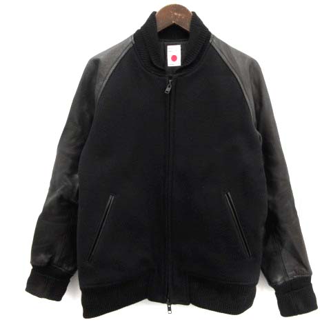 マーカ marka 16AW ジャケット ブルゾン スタジャン レザー切替 3 黒  