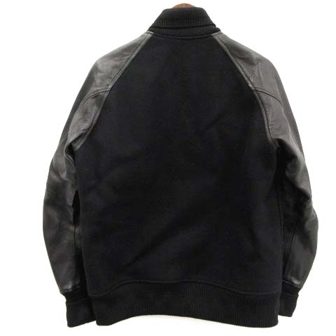 マーカ marka 16AW ジャケット ブルゾン スタジャン レザー切替 3 黒  
