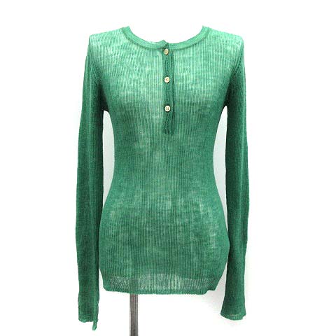 オーラリー Auralee ロンハーマン ニット カットソー 長袖 ヘンリーネック モヘヤ 1 緑 グリーン Kh レディース 081 ベクトルパーク