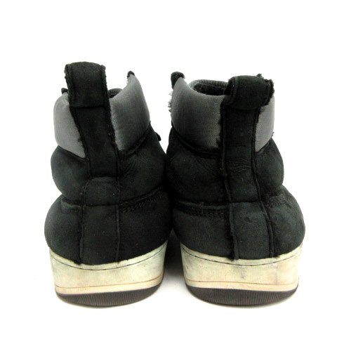 ランバン LANVIN ハイカットスニーカー ムートン 10 黒 ブラック /MF36 