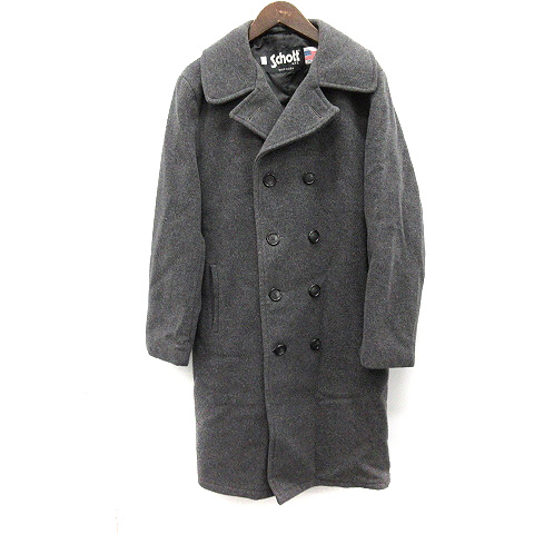 ショット SCHOTT ロングコート 36 グレー /MF36 メンズ 081