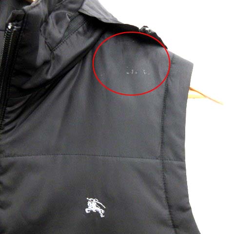 BURBERRY BLACK LABEL ジップアップベスト ブラック M バーバリーブラックレーベル BURBERRY BLACK LABEL ベスト