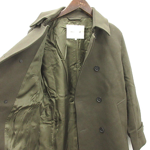 マッキントッシュ MACKINTOSH ロングコート ダブル ウール 36 カーキ 