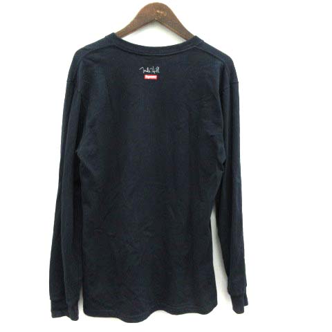 シュプリーム SUPREME Tシャツ ロンT 長袖 プリント 総柄 M 紺 