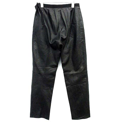 プラダ PRADA レザーパンツ 40 黒 /☆G レディース 081-301904030178  