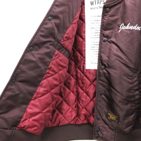 ダブルタップス WTAPS チームジャケット ブルゾン 中綿 M 紫 171MYDT 