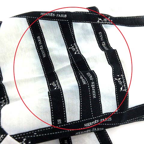 エルメス HERMES Tシャツ ボルデュック リボン柄 半袖 カットソー M 白 ネイビー /☆G レディース エルメス HERMES Tシャツ ボルデュック リボン柄 半袖 カットソー M 白 ネイビー /☆G レディース