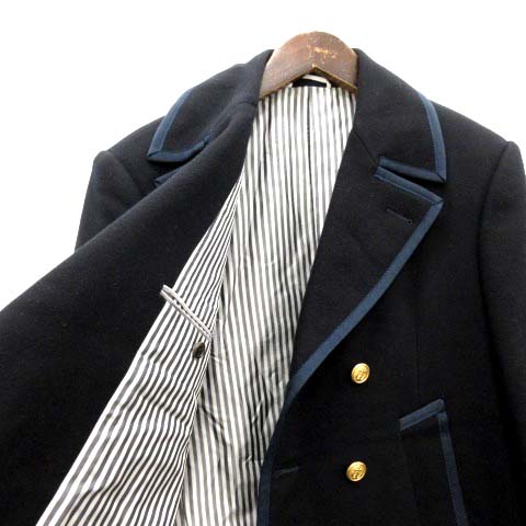 トムブラウン THOM BROWNE ピーコート Pコート カシミヤ 2 紺 ネイビー 