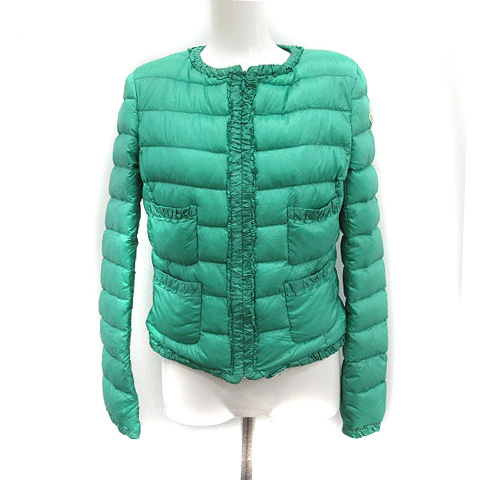 モンクレール MONCLER FLAVIE ライトダウンジャケット ノーカラー 