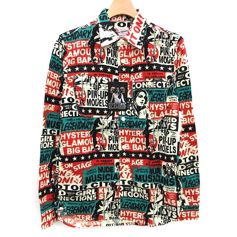 ヒステリックグラマー HYSTERIC GLAMOUR 15AW シャツ 長袖 総柄 ガール 
