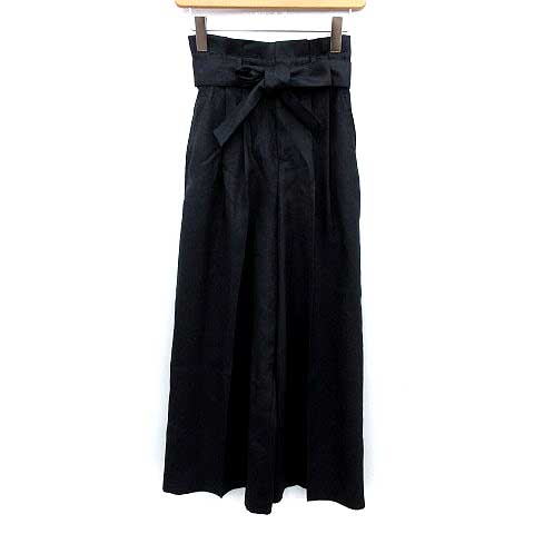 ブレンヘイム BLENHEIM パンツ ワイド ウエストリボン XS 紺 ブレンヘイム BLENHEIM パンツ ワイド ウエストリボン XS 紺