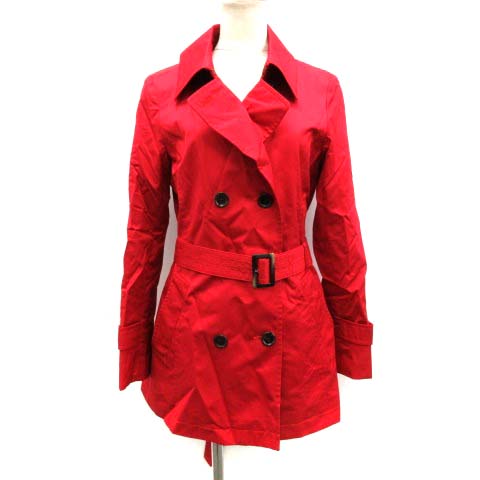 23区 オンワード樫山 トレンチコート 背抜き 36 赤 レッド /TK  