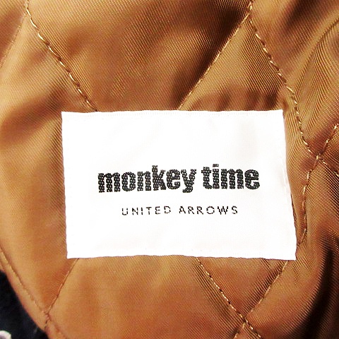 モンキータイム MONKEY TIME アローズ スタジャン レザー ウール 1 紺