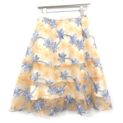 チェスティ Chesty 19SS スカート チュール フレアー ロング 花柄  