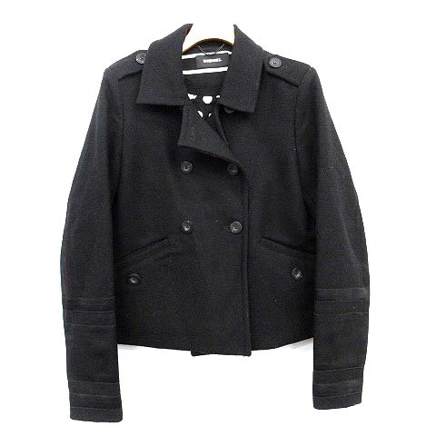 ディーゼル DIESEL コート ピーコート ショート XS 黒 /☆G レディース 