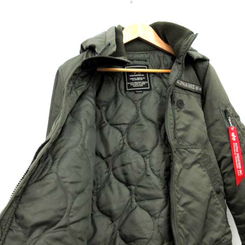 アルファ ALPHA パーカージャケット フライト MA-1 ブルゾン M カーキ