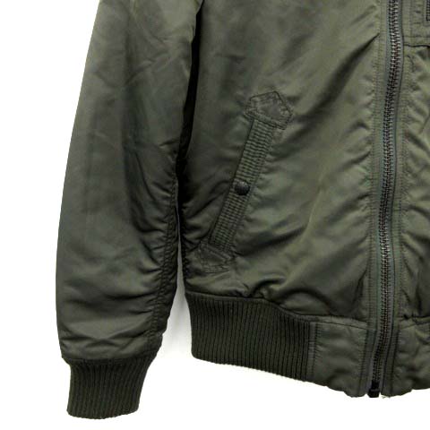 アルファ ALPHA パーカージャケット フライト MA-1 ブルゾン M カーキ