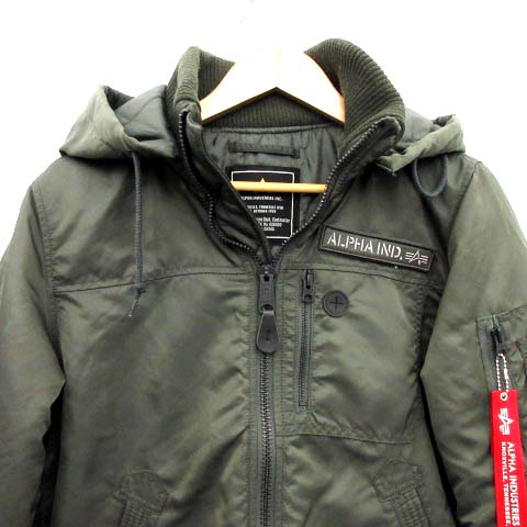 アルファ ALPHA パーカージャケット フライト MA-1 ブルゾン M カーキ