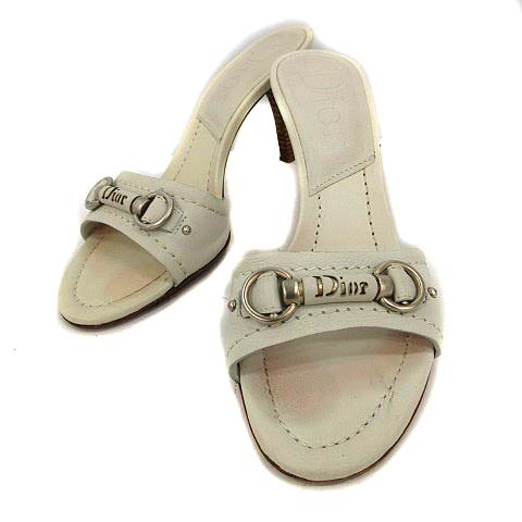 正品Dior ホワイト ミュール 5cm Dior ディオール サンダル ミュール ホワイト 正品Dior ホワイト