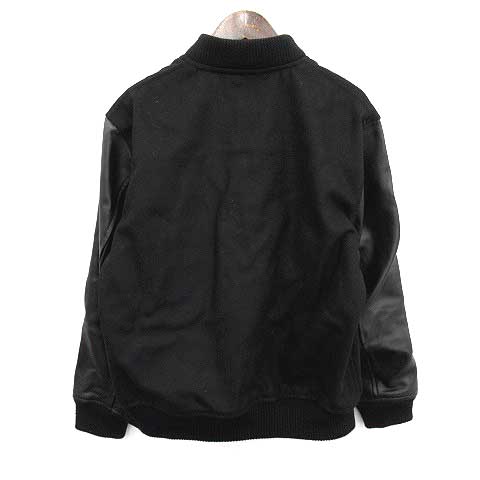 ビームス BEAMS ジャケット ブルゾン スタジャン 袖レザー L 黒 