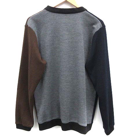 美品　フランクリーダー　frank leder カーディガン　紺　茶　M フランクリーダー FRANK LEDER カーディガン ニット 長袖 ウール