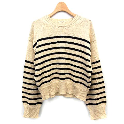 オーラリー Auralee サマーニット コットン ニット ボーダー 1 ベージュ 黒 Kra G レディース 081 ベクトルパーク